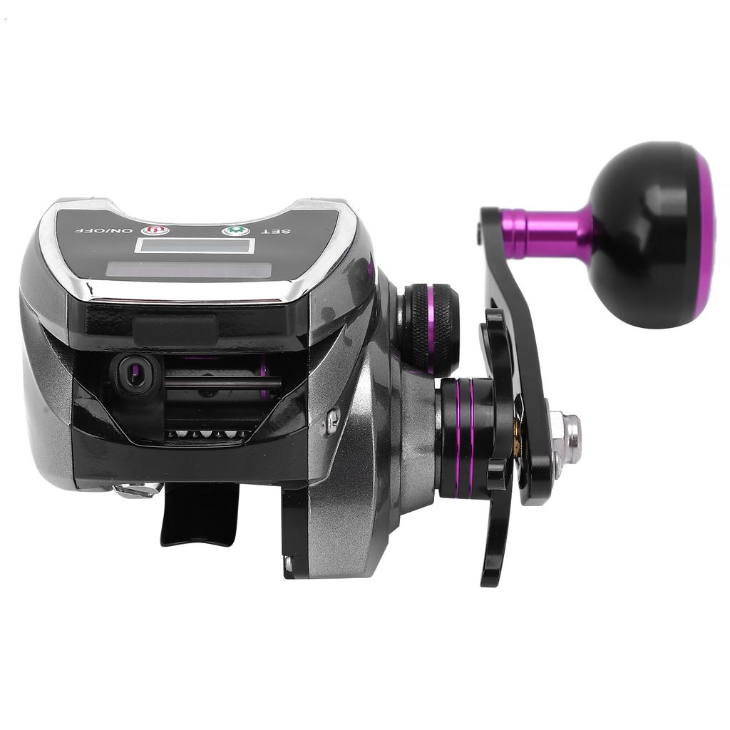 Solar Digital Display Fishing Reel Casting Wheel Rechargeable Single Rocker Sea FishingLeft Hand Wheel