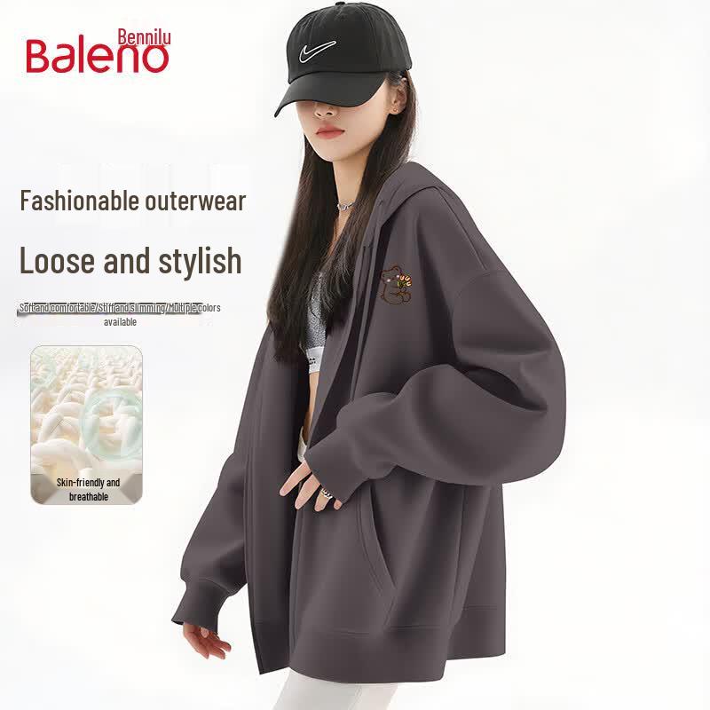 Baleno Women s Hooded Printed Zip-Up Sweatshirt 2XL