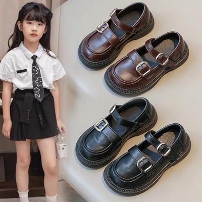 Kinder Prinzessin Schuhe Mädchen Kleine Lederschuhe Schwarz Frühling und Herbst Show Einzelne Schuhe Weich besohlte Slipper Mädchenschuhe