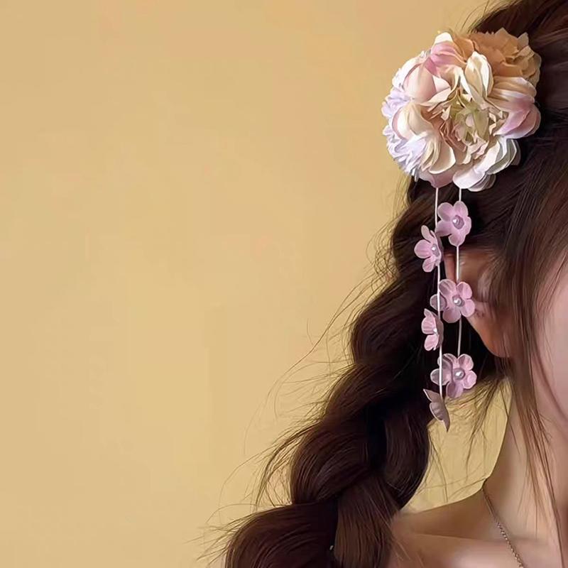 Bohemian Vacation Style Flower Hair Clips  Simulation Flower Hairpin For Women Girls Sweet Hair Accessories Gifts