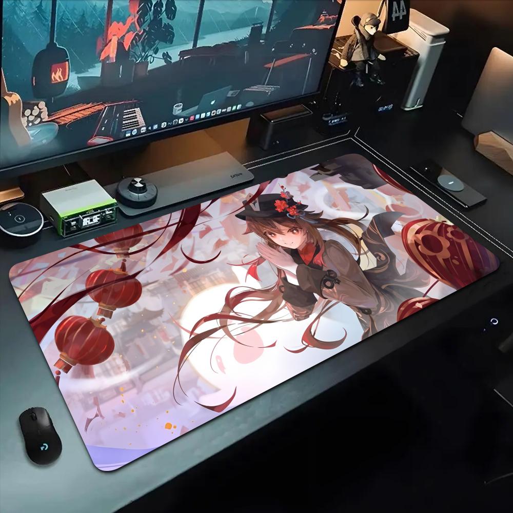 Hu Tao Mouse Pad 500X1000 Mm Large Gaming Mousepad Gamer XL Rubber Otaku Keyboard Pad Laptop Desk Mat