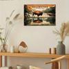 Vintage Metal Poster Bison American Retro Wall Art for Living Room