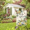 Hello Spring Floral Garden Flag 12x18 Inch Double Sided Colorful Flowers