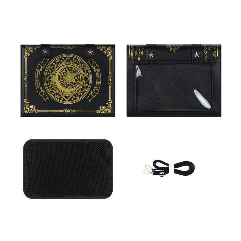 Market-6 JIAERDI Lolita Stijl Ster Anime Nieuwe Ita Tas Grote Capaciteit Leer Chic Contract Magisch Boek Schoudertas Leuke Crossbody Tas Nieuw 25x20x7cm zwart