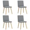 VidaXL Dining Chairs Set of 4 Light Grey Fabric 3315221
