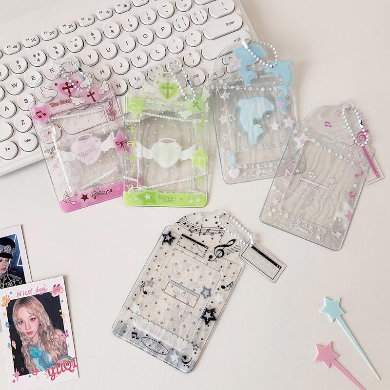 Kpop Pocard Holder Y2K Po Card Holder Kpop Charm Holders Kawaii Po Card Id Bus Card Holders
