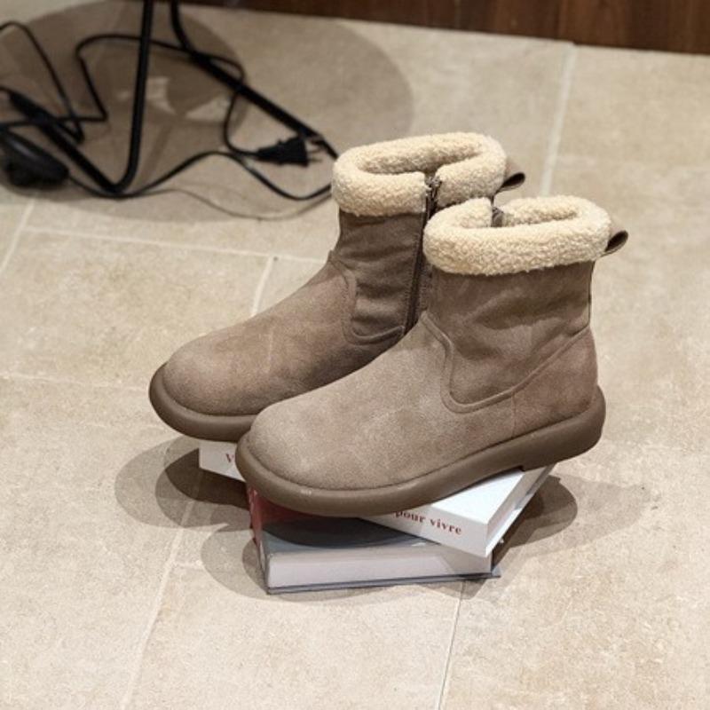 Thick-soled Snow Boots Women's New Winter Fleece Thickened Short Fleece Boots Cotton Shoes Martin Boots