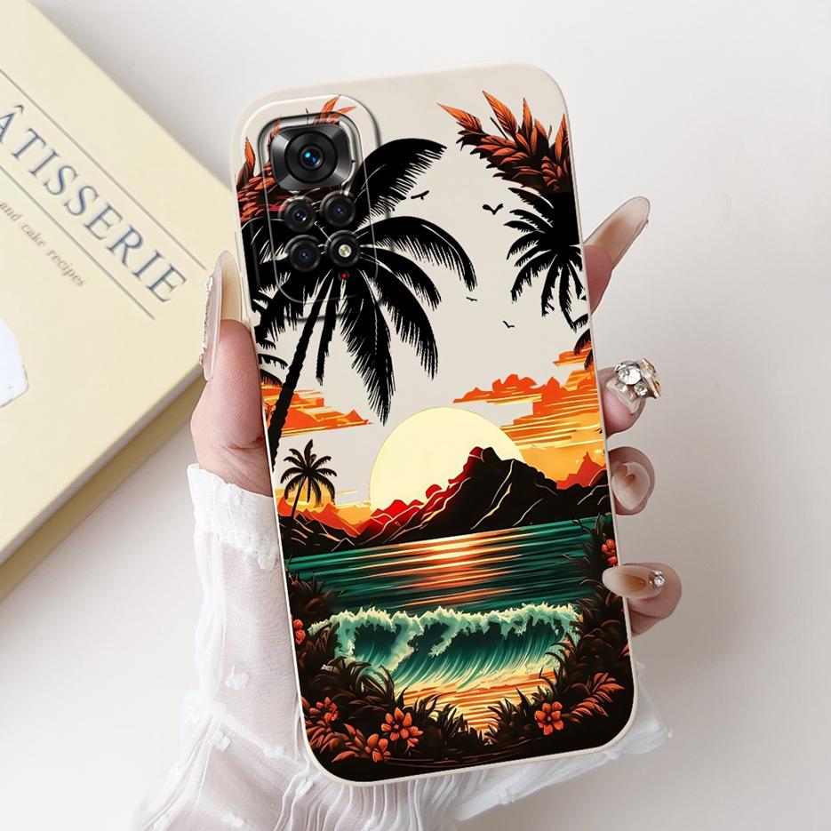 For Xiaomi Redmi Note 11 4G Case Note 11S Luxury Flowers Candy Painted Cover Soft TPU Shell For Redmi Note 11 Pro Plus Case Bags