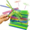 10/20pcs Plastic Bamboo Dragonfly Flying Toys Random Colors Easy To Assemble Portable Birthday Gifts Perfect for Party JXB