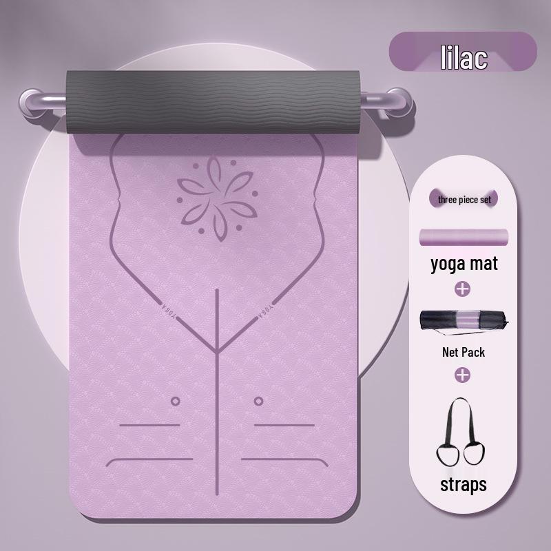 10mm Thick Non-Slip TPE Yoga & Fitness Mat for Sound Insulation & Shock Absorption