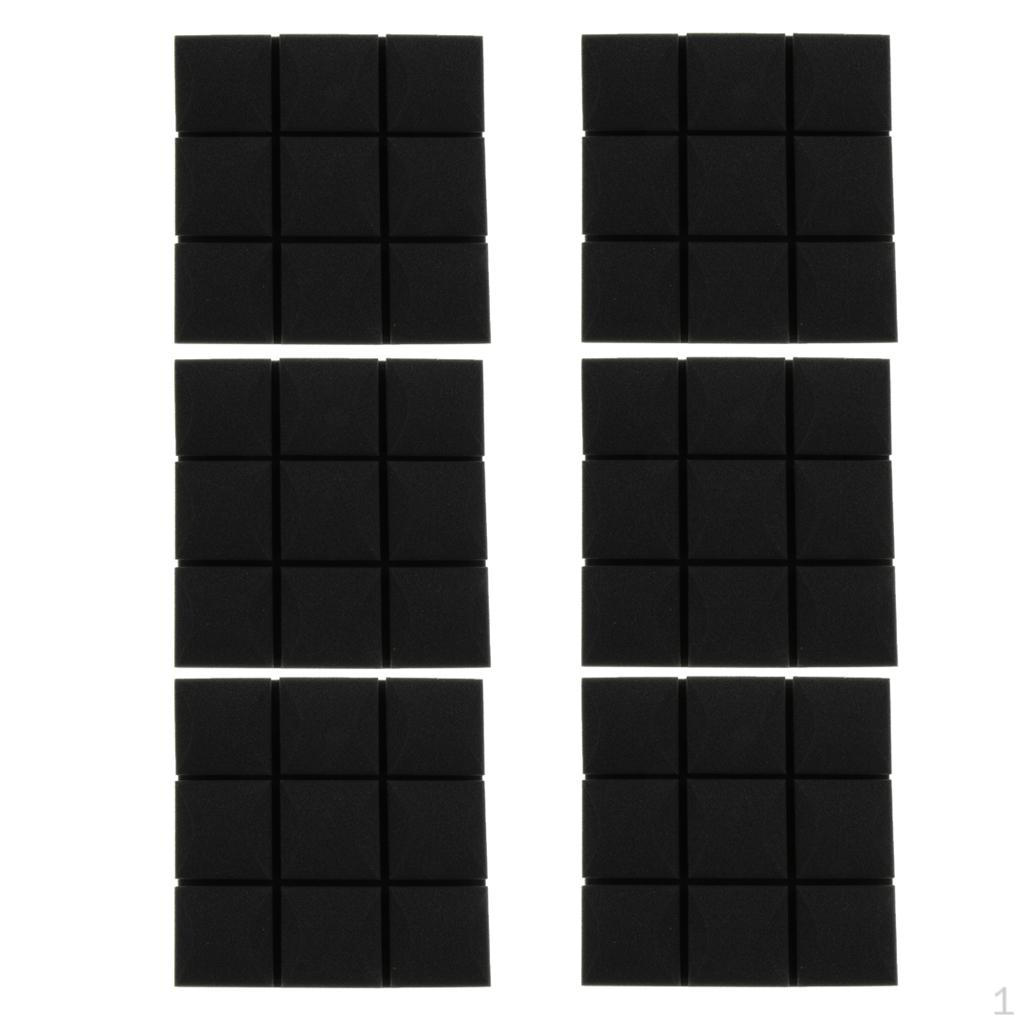 

6 Pcs Studio Soundproofing Foam Acoustic Panels For Home Theatre KTV Stage чорний