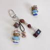 Y2K Vintage Kt Cat Camera Keychain Creative Beaded Keyring Lovely Bag Pendant Decoration Key Accessories Gifts
