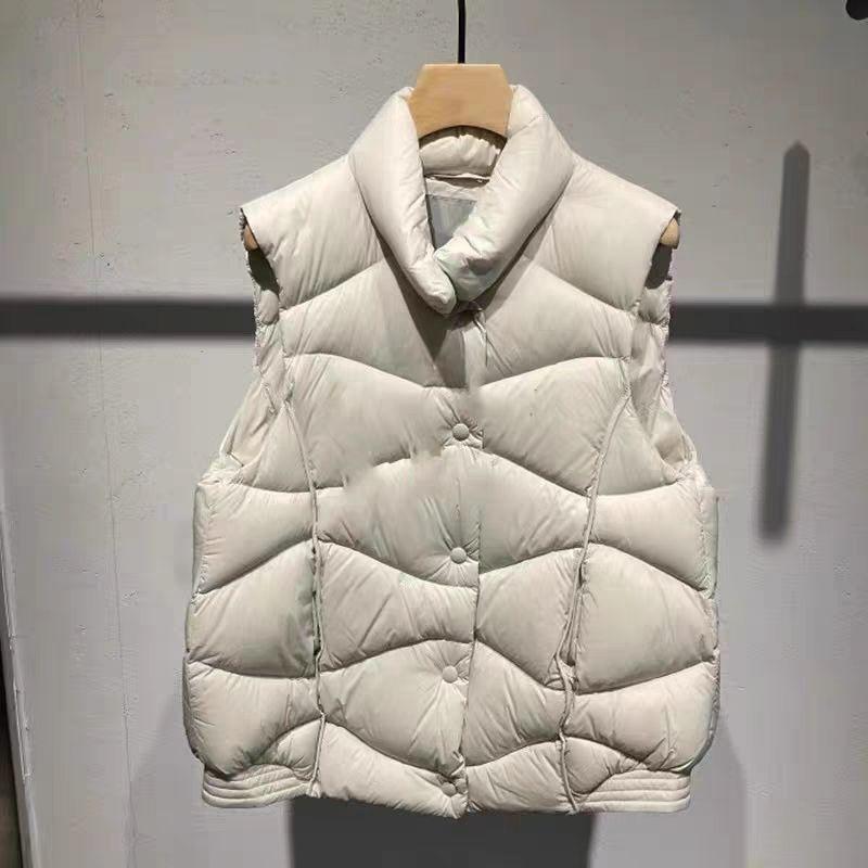 Vest for Women Winter Sleeveless Tops Vest Oversize Thickened Down Casual V-neck Vest