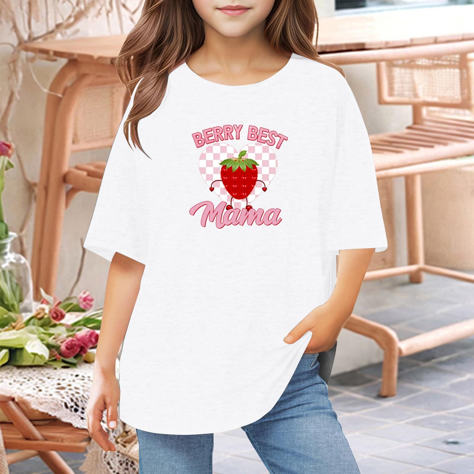 

Toddler Girl Boy T-Shirts Kids Top Boys And Girls Printed Short Sleeved T-shirt 1-12Y 130 білий