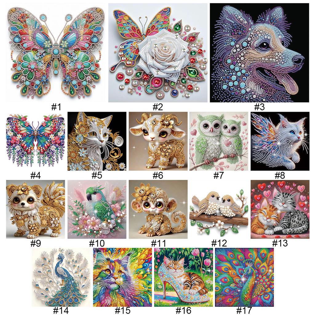 Animal Special Shaped 5D DIY Partial Drill Diamond Art Kit for Adults Beginners Home Decor Diamonds Dots Gem Art Kits 30x30cm