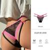 Cross Bandage Lace Embroidery Sexy Women's Underwear Low Waist Transparent Bow Panties Cotton Crotch Soft Thin Briefs Lingerie