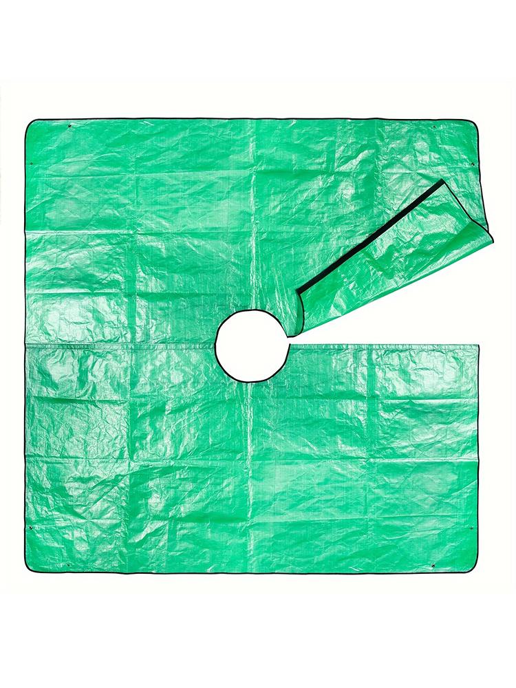 

Сверхпрочный водонепроницаемый ландшафтный брезент с петлями для вытягивания - 78,7 x78,7 Уловитель для обрезки, простой в использовании для кустарников и деревьев зелёный