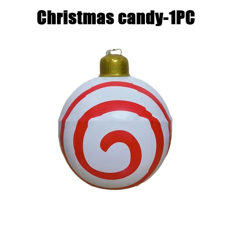 Giant Inflatable Christmas Ball Large Xmas Inflatable Ornaments PVC Outdoor Holiday Blow Ball Outside Yard Porch Decorations