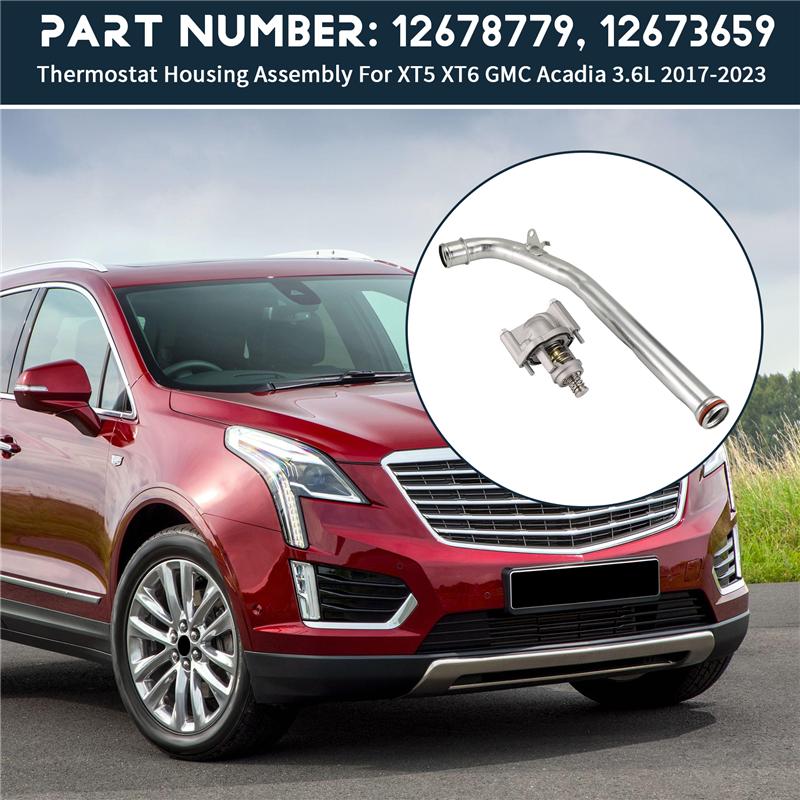 Thermostat Housing Assembly 12678779 12673659 For Cadillac XT5 XT6 GMC Acadia 3.6L 2017--M53K