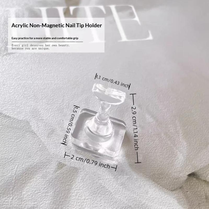 Non-Magnetic Acrylic Nail Stand Nail Chess Nail Practice Stand False For Cat Eye Gel Press On Manicure Stand Tools