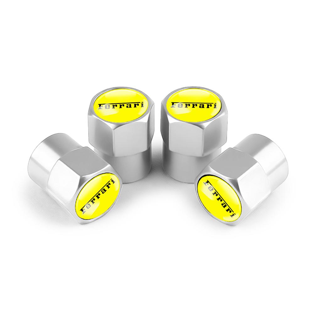 4pcs Car Aluminum Styling Emblem Wheel Tire Valve Stem Air Caps For Ferrari Roma 488 296 SF90 F8 F80 849 KC23 SP8 F40 599 575M JG4