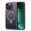 For iPhone 15 Pro Magnetic Phone Case TPU+PC Kickstand Matte Cover Compatible with MagSafe