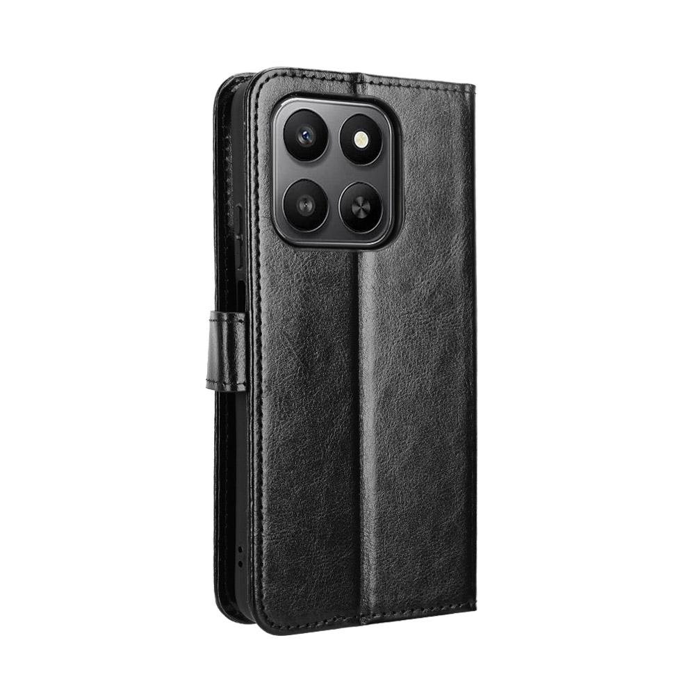 For Honor 400 Smart PU Leather Case with Strap Crazy Horse Texture Phone Wallet Cover