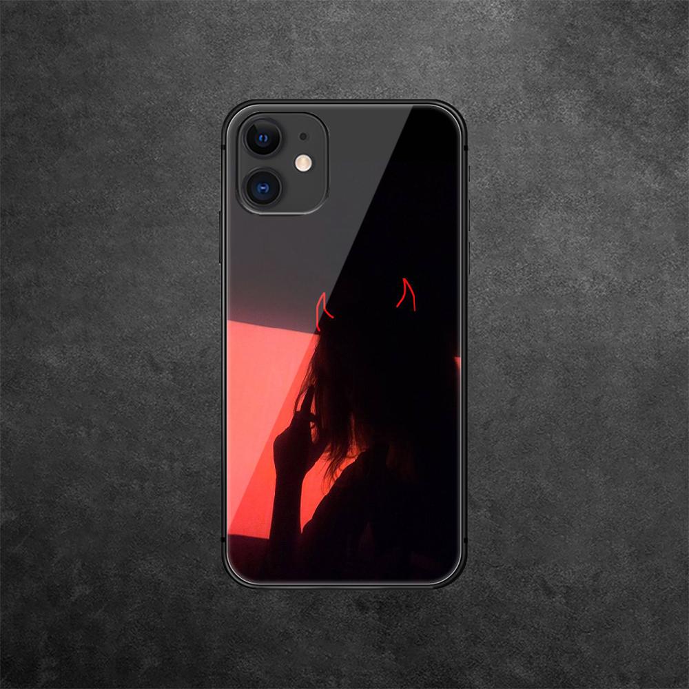 Sexy Devil Handyhülle aus gehärtetem Glas für iPhone Samsung Galaxy OnePlus Oppo Xiaomi Redmi Note SA 7 8 9 10 11 12 13 14 20 21 22 53 Pro Max Plus Ultra