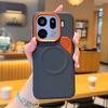 Etui do Oppo Find X9 i Oppo Find X9 Pro Pomarańczowe z otworem wentylacyjnym Pierścień magnetyczny do przyczepienia Podniesiona osłona obiektywu Ochronna osłona aparatu