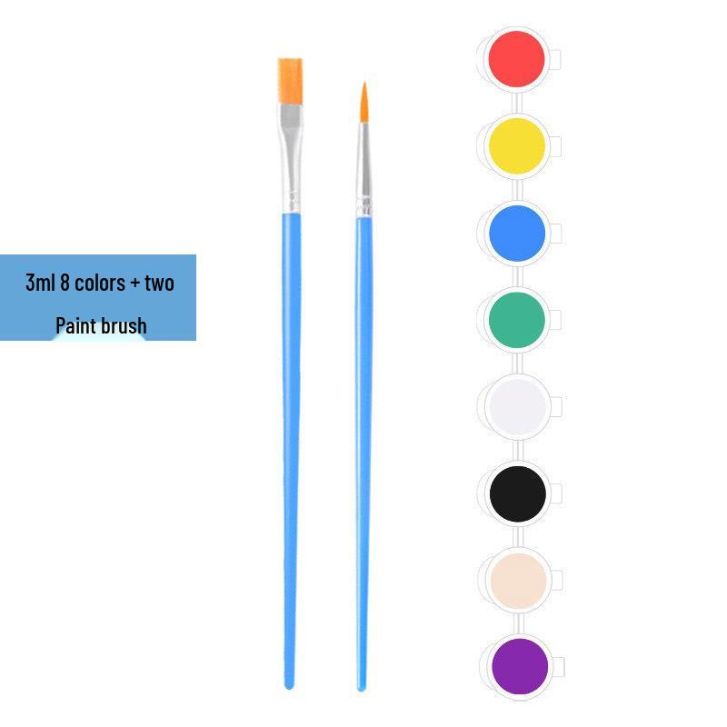Children's 12-Color Acrylic Paint Set with 6-Piece Art Tools for Painting, Coloring, and Graffiti.