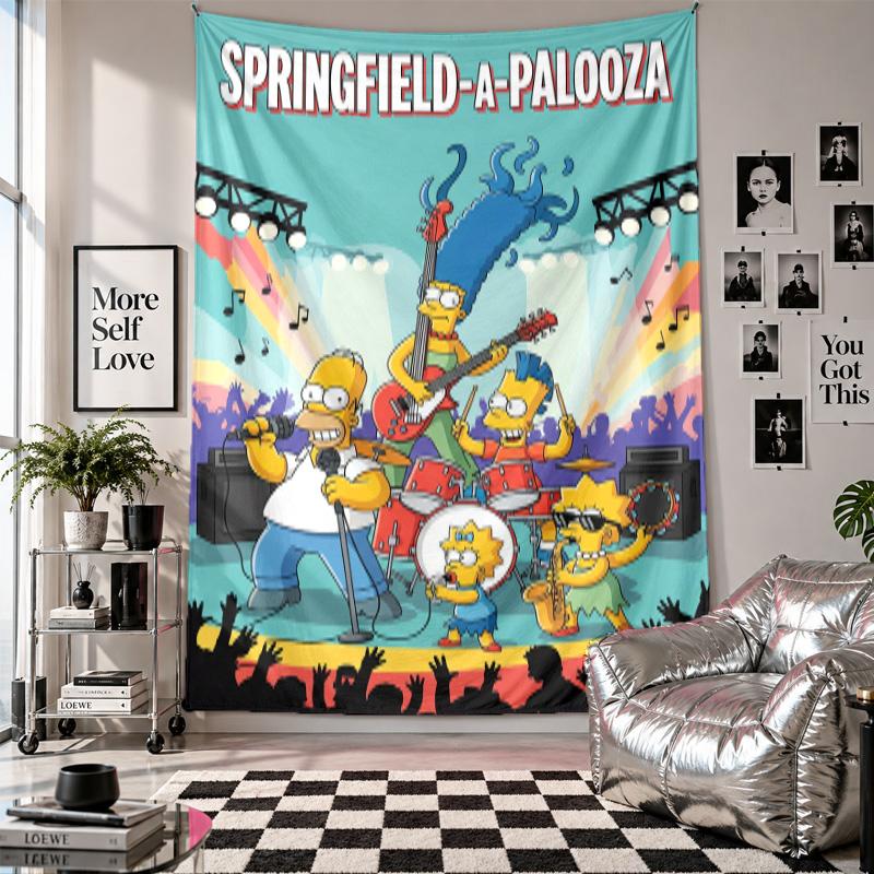 Wall TapestryThe Simpsons Art Hanging Cloth Decorative Background Cover for Room Decoration