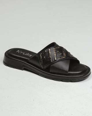 Damen-Flip-Flops 4475018 36 schwarz Leder