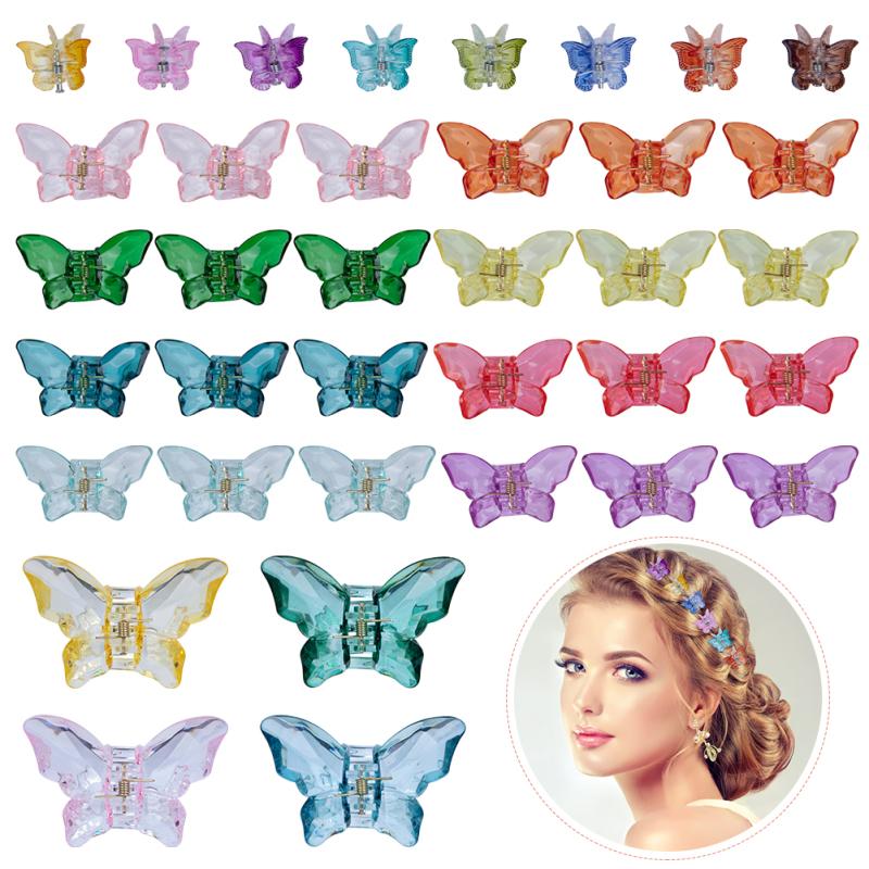 

36 шт., шпильки-бабочки для девочек, заколки для волос, не повреждающие инструменты для укладки волос, аксессуары для волос 4 large + 24 medium + 8 small