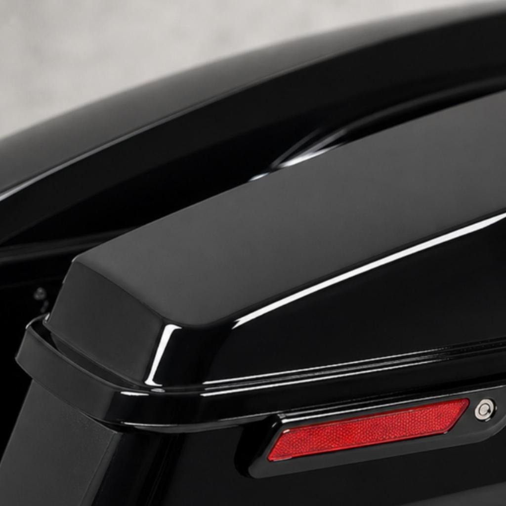 Hard Saddlebags Glossy Luggage Slim for Touring, Road Trips, Riders