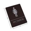 Self-Adhesive Bathroom Sign Restroom Door Sign Men Women Restroom Sign Board Washroom Sign Mark Office Mall Removable Sticker