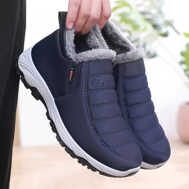 Fashion Men'S Winter New Style With Plush And Thick Snow Boots Warm And Comfortable Cotton Shoes Fashionable And Casual Sports Shoes