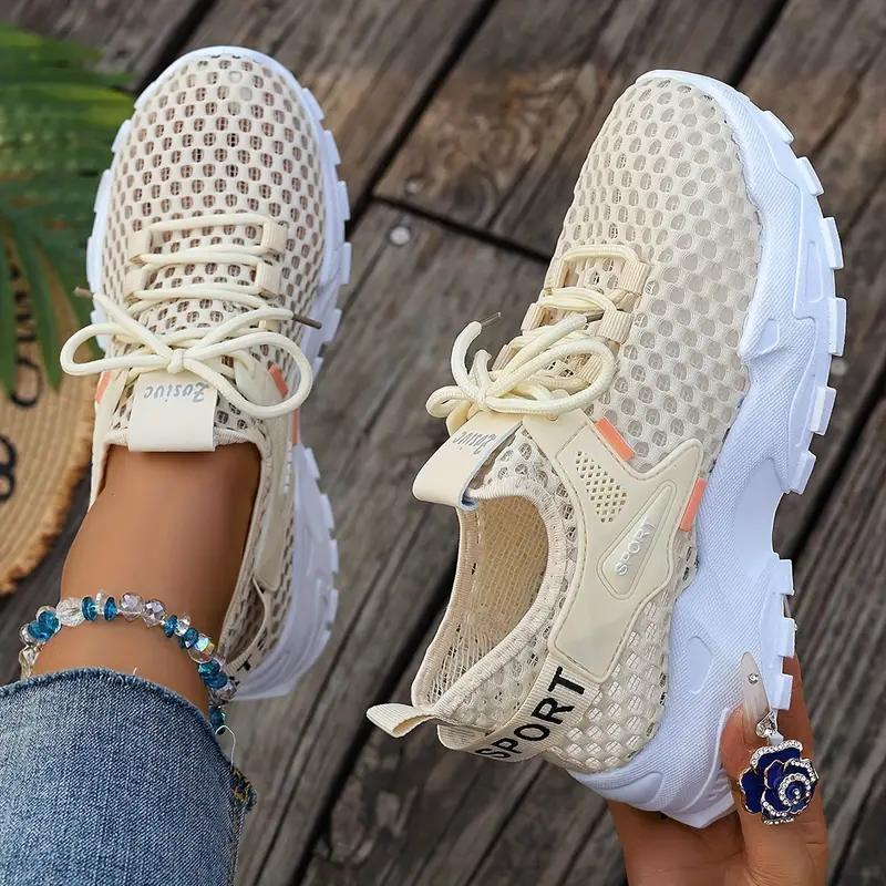 

Женская повседневная спортивная обувь - Дышащая сетка, Легкие кроссовки на шнуровке 39