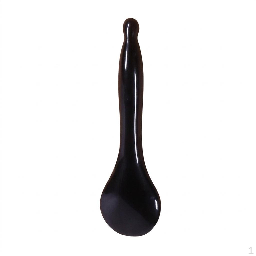 Black Gua Sha Facial Massage Tool and Eye , Natural Stone Massager for Jawline Sculpting
