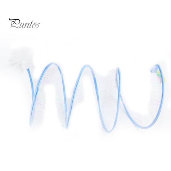 Soft with Feather Interactive Toy Foldable Tunnel Kitten Tunnel Teaser Cat Channel Tube Pet Toy