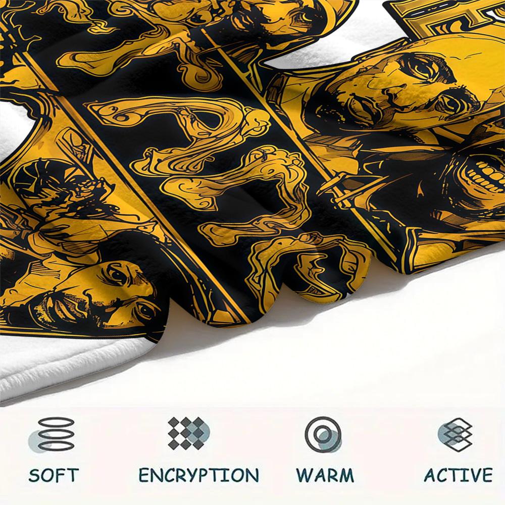 1PC Custom Name Wu-Tang Clan Patterned Flannel Blanket Suitable For All Seasons for Home Decor Warmth and Comfort Gifts Holiday Present -HE231