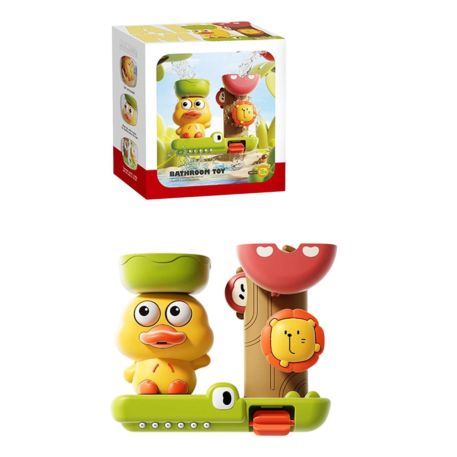 

Children s Bath Toy Cute Bathing Yellow Spraying Spinning Suction Cup Set One Size зелёный