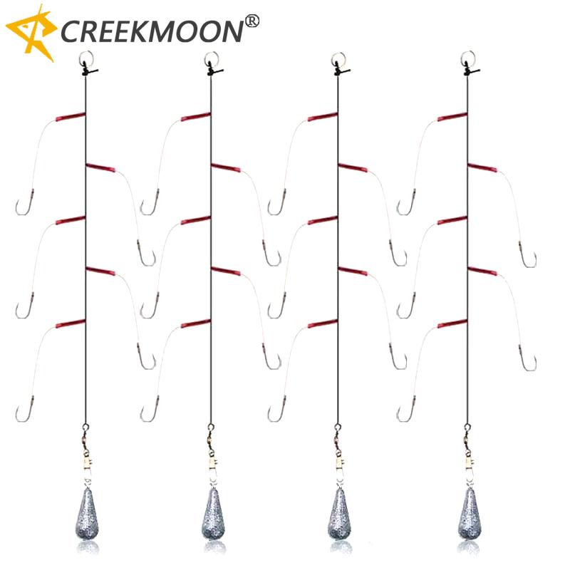 5 Sacchetti Acciaio ad Alto Tenore di Carbonio Filo da Pesca Amo con Filo con 5 Amo Singolo Montature Girella Esche Mare Calata Acqua Piombi da Pesca 3#-13# 260319
