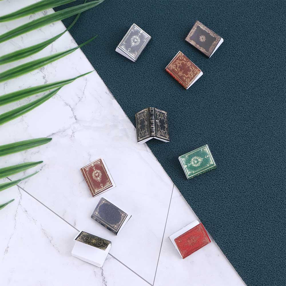 Pretend Play Classical Retro Vintage Miniature Notebook Mini Books Dollhouse Decoration