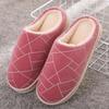 Autumn and winter simple hotel slippers women's thick-soled home indoor couple mao shoes men's warm home cotton slippers winter