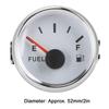 Mariner Tankanzeige 52mm/2in Kraftstofftank Füllstandsanzeige Wasserdicht 0-190 Ohm Signal Zeigerinstrument für Marineboot Auto (Weiß)