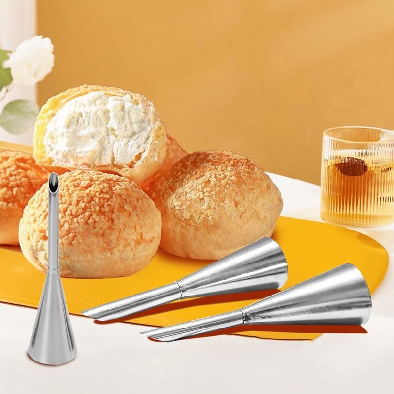Stainless Steel Puff Mouth Cake Puff Cream Flower Squeezer Western Pastry Cake Baking Tool Framed Mouth Baking Set Nozzle