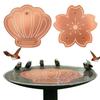 Bird Bath Copper Disk 0.8mm Triple-Point Support Design Copper Bird Bath Disk Lower Cleaning Frequency for Outdoor Birdbaths