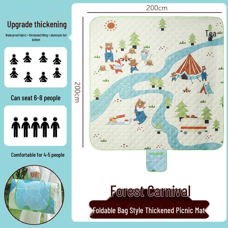 A1R Waterproof Picnic Mat - Thick, Portable Outdoor Ground Cover for Camping, Beach, Lawn, or Spring Outings