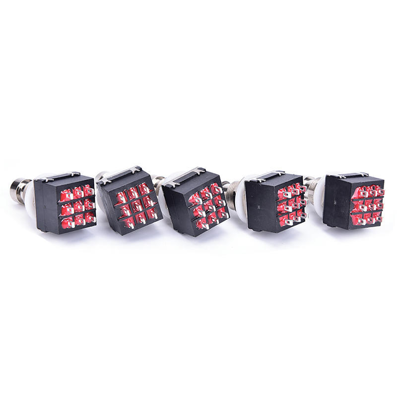 5 Pezzi 3Pdt 9 Pin Interruttore a Pedale Stomp Switch Scatola Pedale Foot Metallo True Bypass per Effetti Guitar