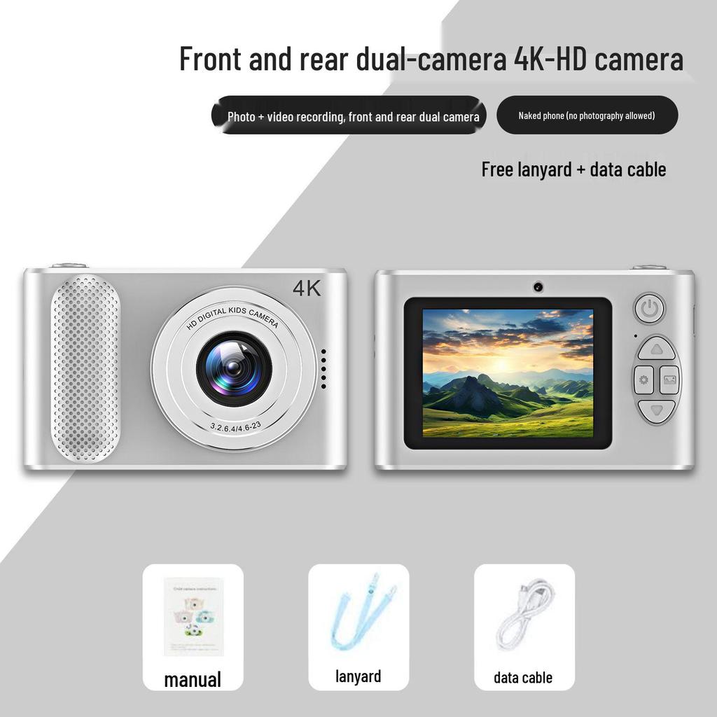 P1 HD Mini Dual Camera 4K Digital Student DSLR - Kids' Multifunctional Photography